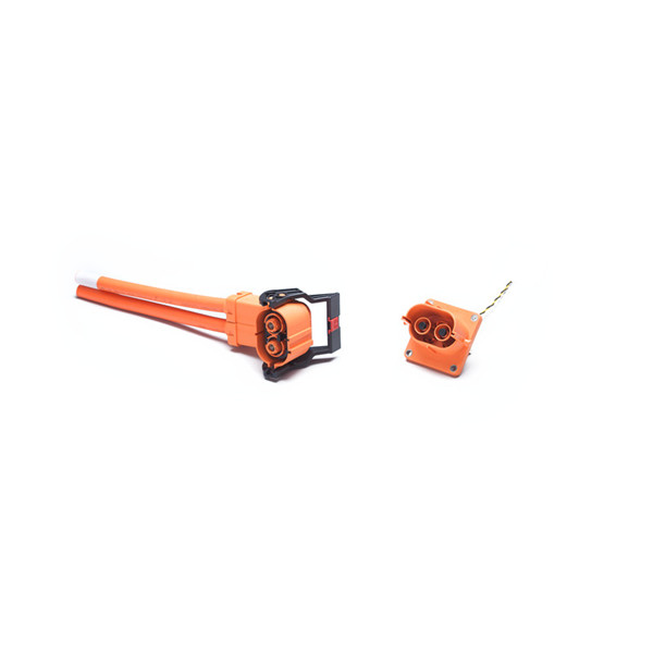 8mm双孔塑壳90°圆式高压连接器