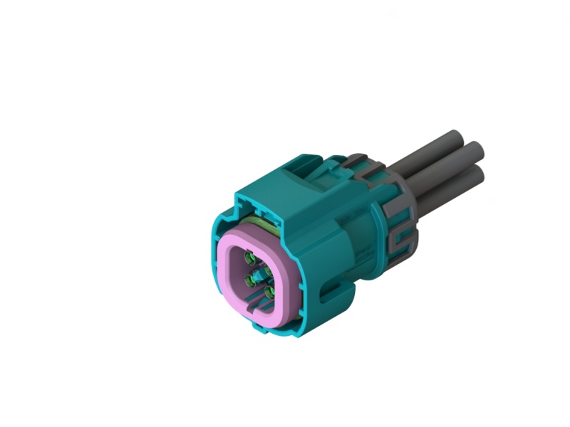 MiniFakra Type A 4孔180°线端防水连接器